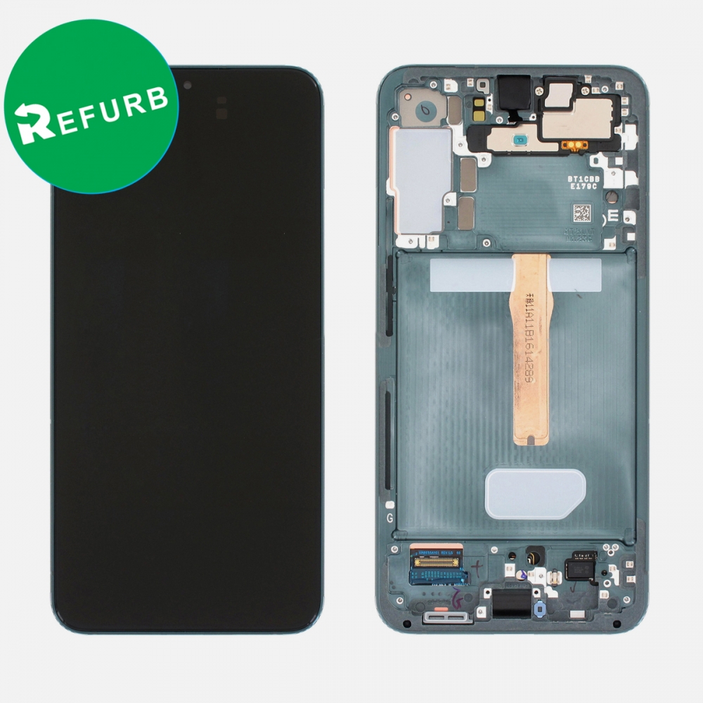 Refurbished Green Display Screen Digitizer With Frame for Samsung Galaxy S22 Plus 5G