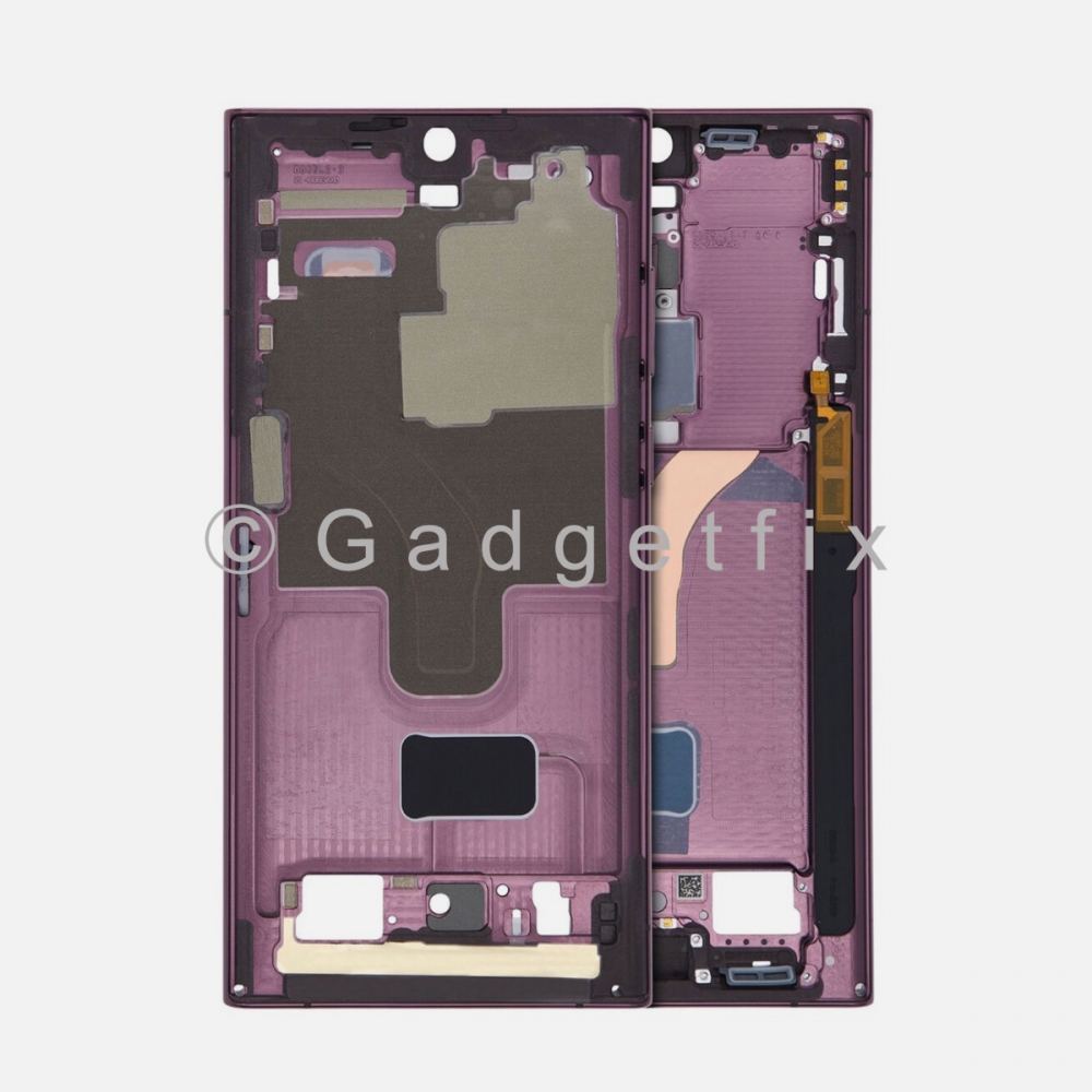 Samsung Galaxy S22 Ultra Middle Housing Frame Bezel Mid Chassis (Burgendy)