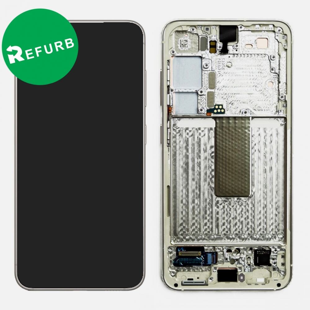 Cream Samsung S23 5G S911 OLED Display LCD Touch Screen Digitizer Assembly Frame