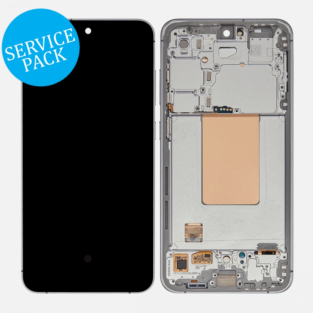Gray Samsung Galaxy S24 FE S721 OLED Display Touch Screen Digitzer w/ Frame (Service Pack)