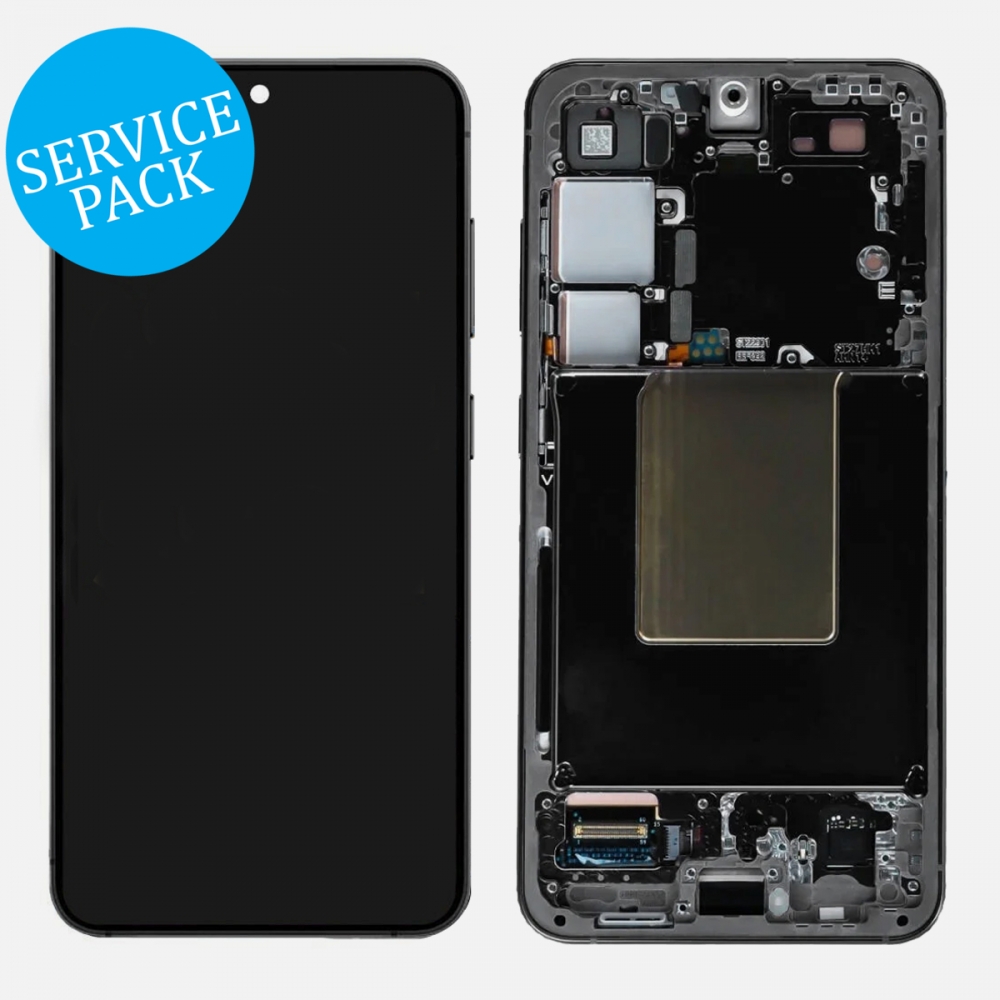 Black Samsung Galaxy S24 5G S921 OLED Display LCD Touch Screen Digitizer Frame (Service Pack)