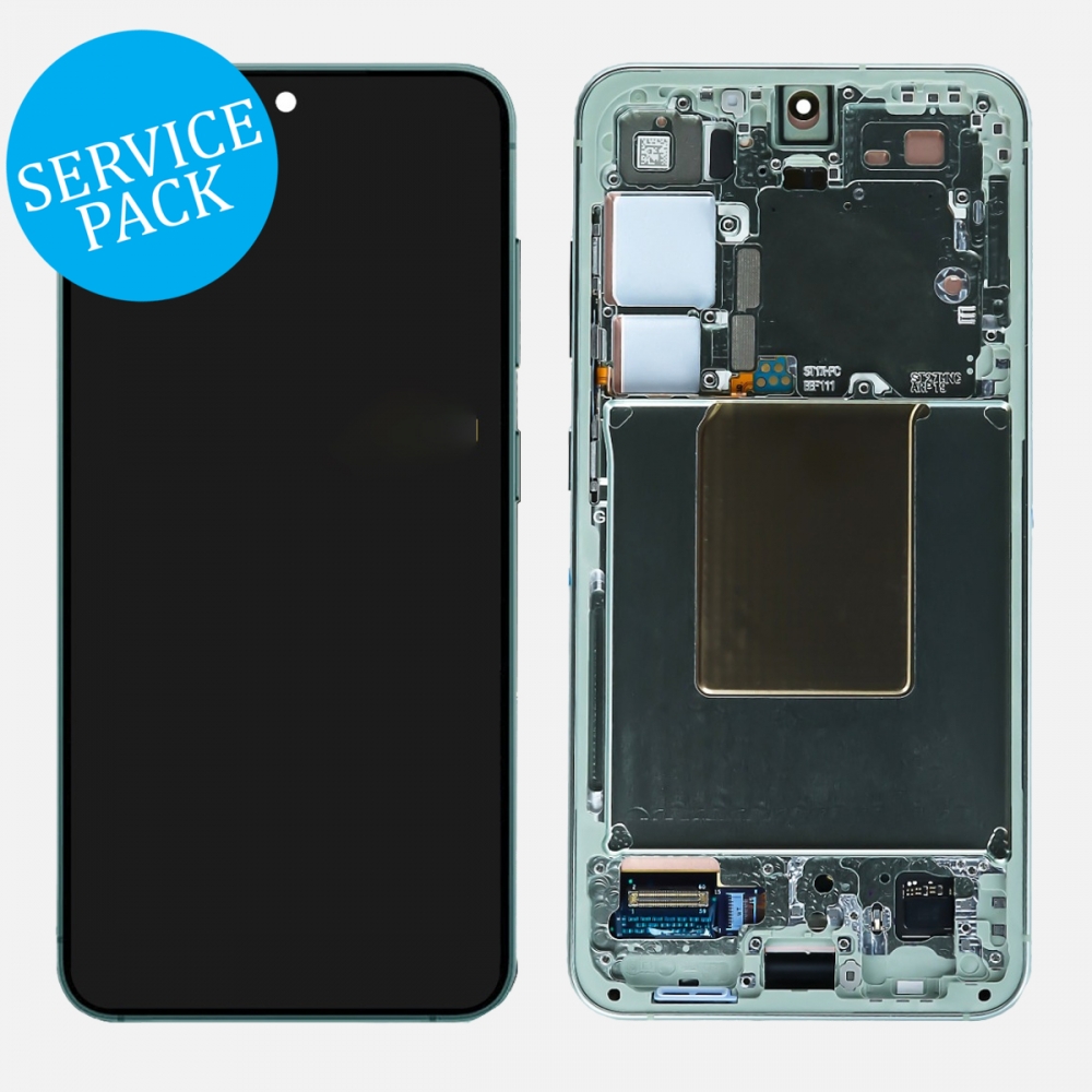 Green Samsung Galaxy S24 5G S921 OLED Display LCD Touch Screen Digitizer Frame (Service Pack)