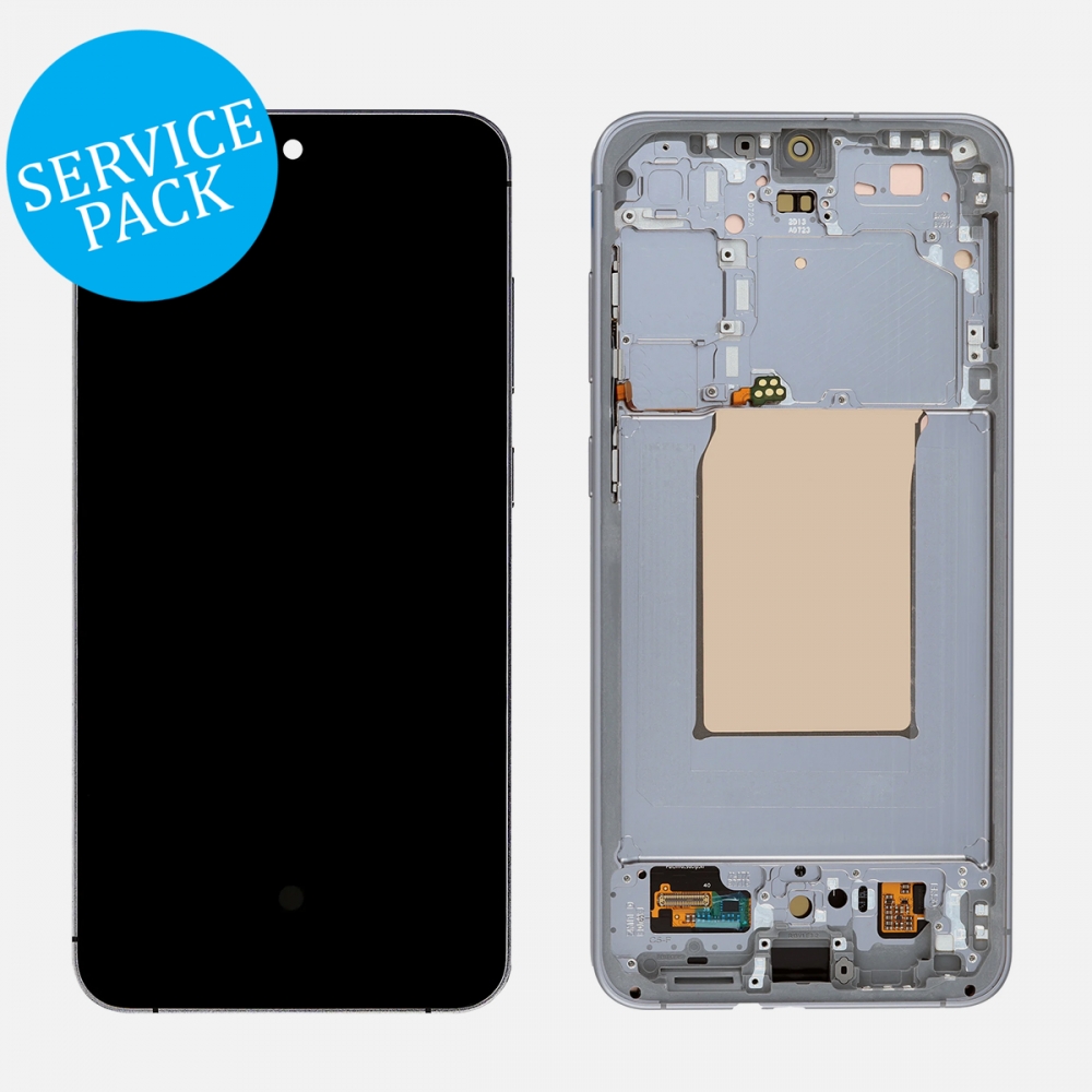 Black Samsung Galaxy S25 FE S731 OLED Display Touch Screen Digitzer w/ Frame (Service Pack)
