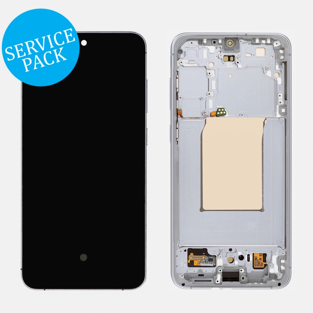 White Samsung Galaxy S25 FE S731 OLED Display Touch Screen Digitzer w/ Frame (Service Pack)