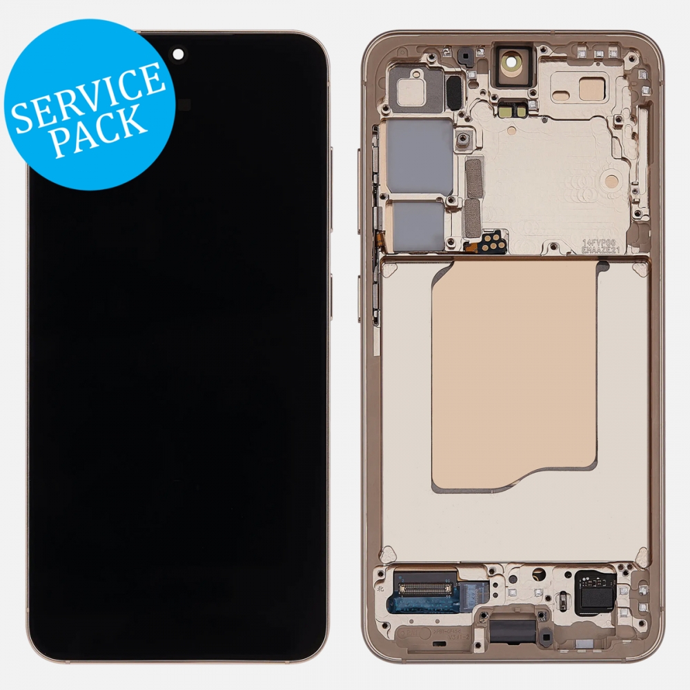 Pink Gold Samsung Galaxy S25 5G S931 OLED Display LCD Touch Screen Digitizer w/ Frame (Service Pack)