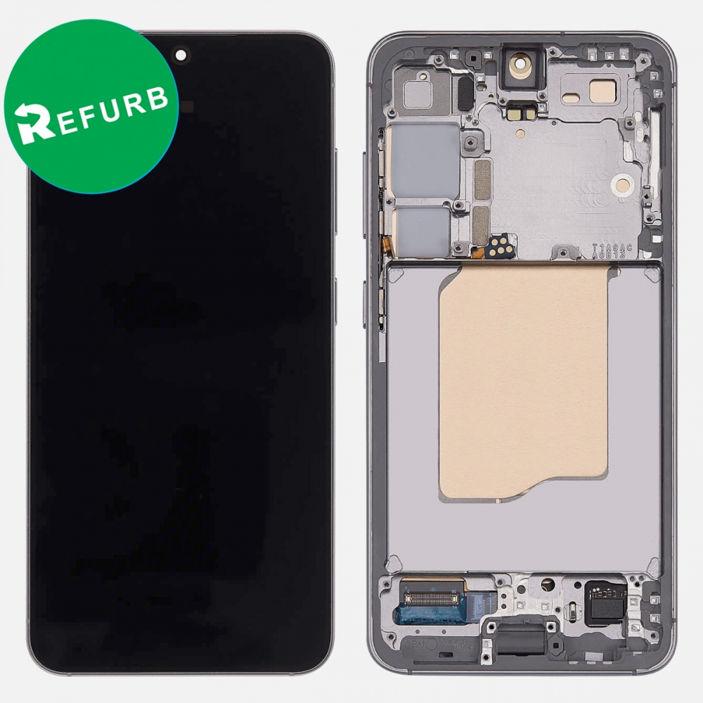 Silver Shadow Samsung Galaxy S25 5G S931 OLED Display LCD Touch Screen Digitizer w/ Frame