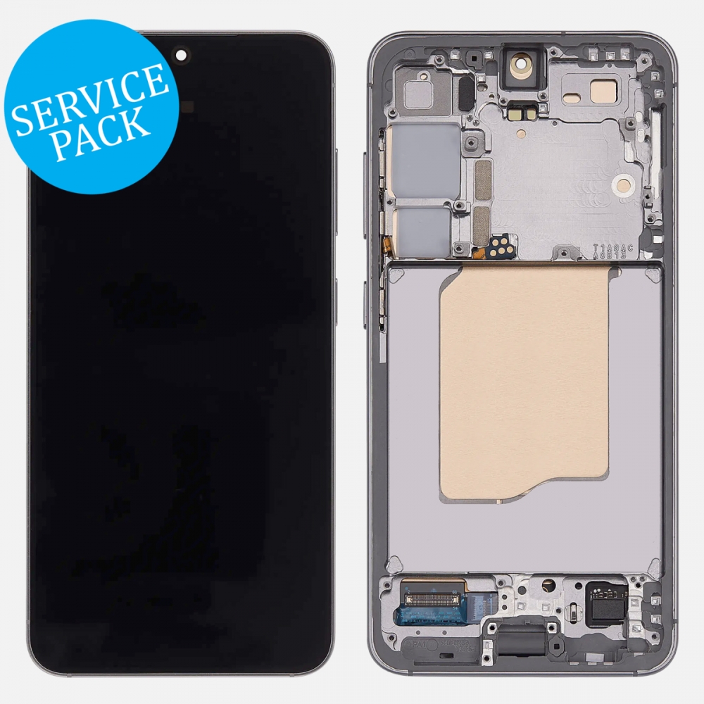 Silver Shadow Samsung Galaxy S25 5G S931 OLED Display LCD Touch Screen Digitizer w/ Frame (Service Pack)