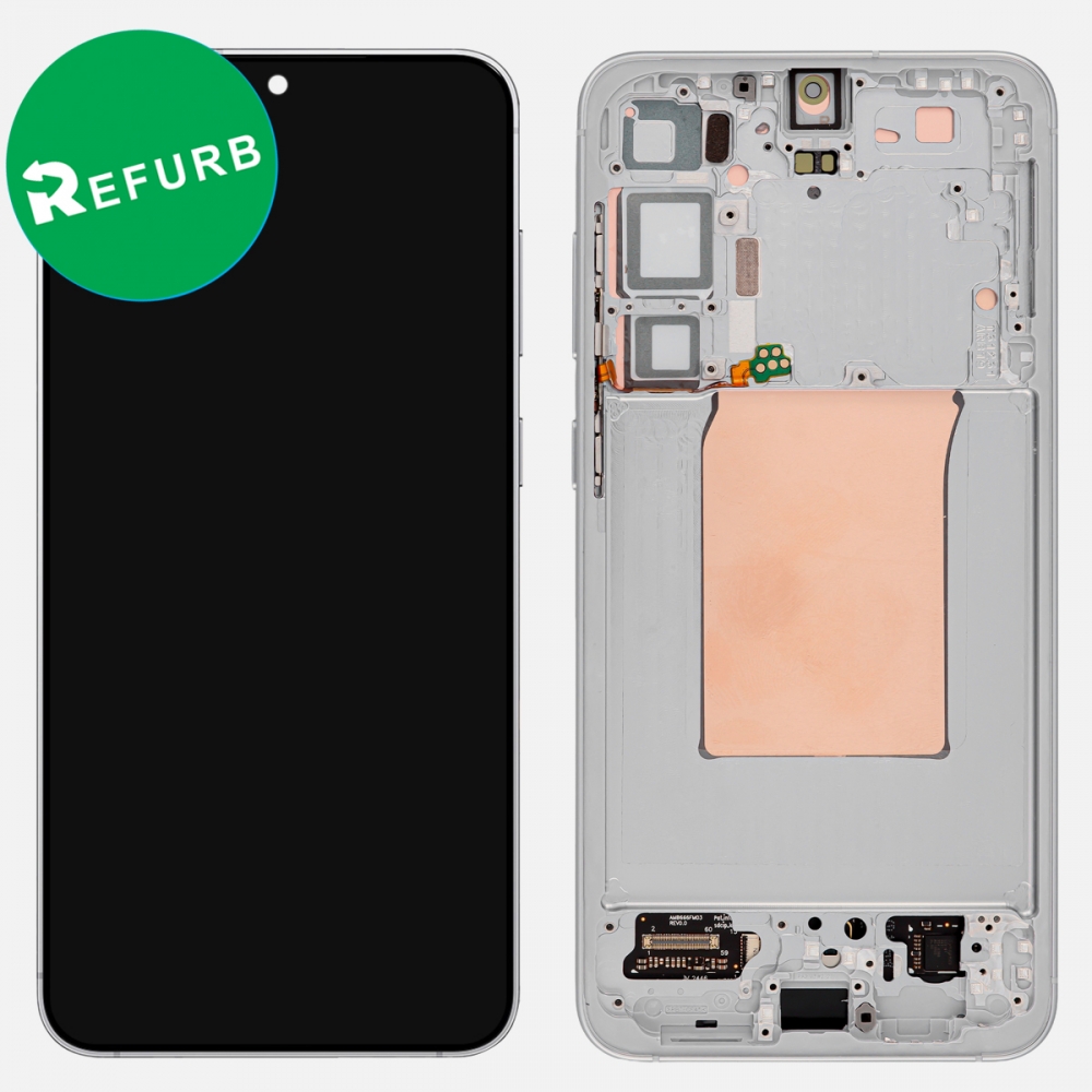 Silver Shadow Samsung Galaxy S25 Plus S936 OLED Display LCD Touch Screen Digitizer w/ Frame