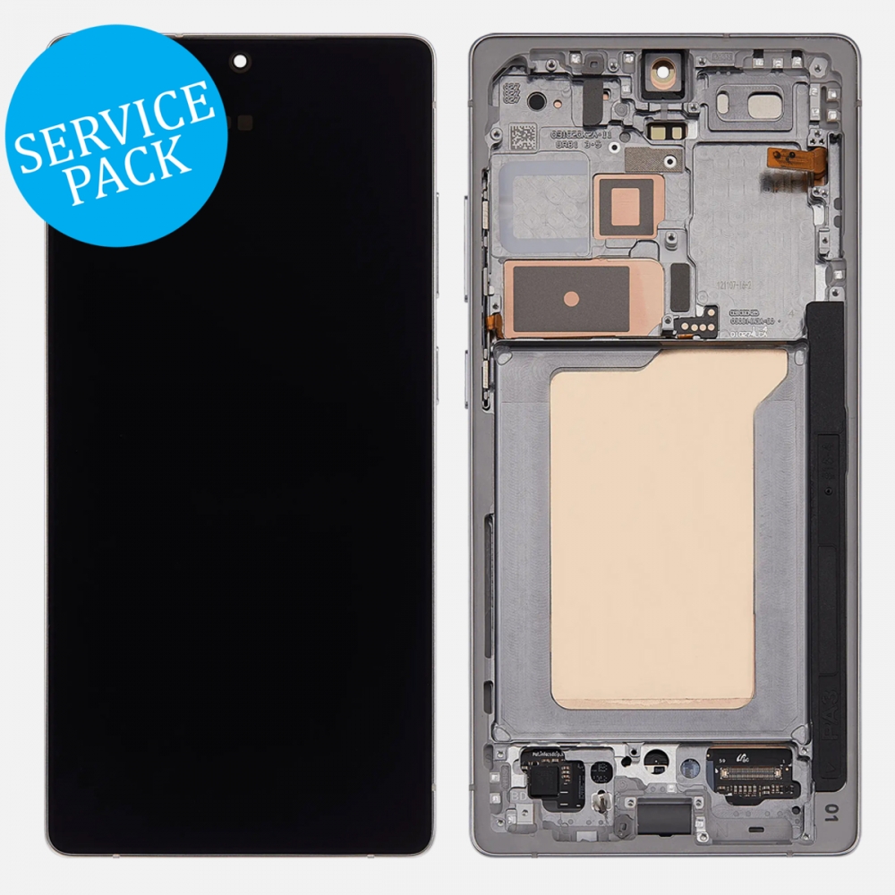 White Silver Samsung Galaxy S25 Ultra S938 OLED Display LCD Touch Screen Digitizer w/ Frame (Service Pack)