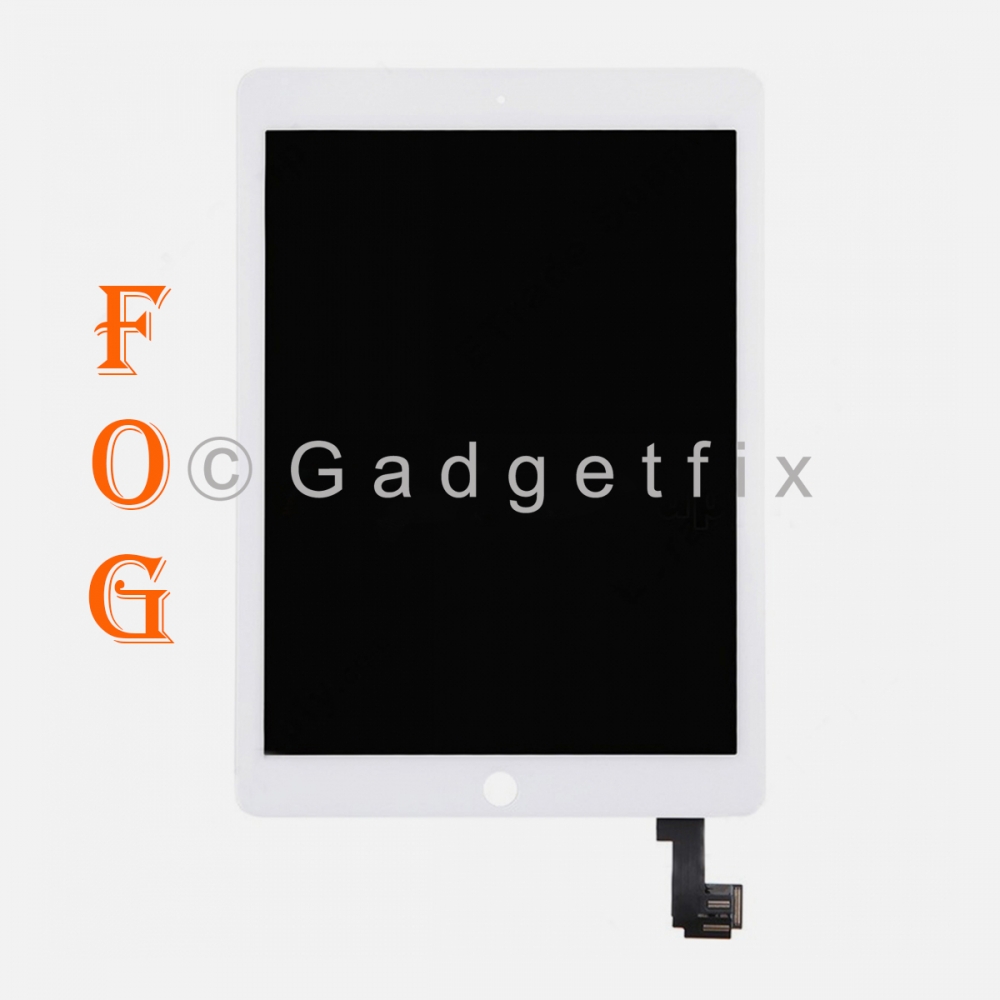 White FOG LCD Digitizer Display Assembly With Sleep | Wake Sensor for iPad Air 2 A1566 | A1567