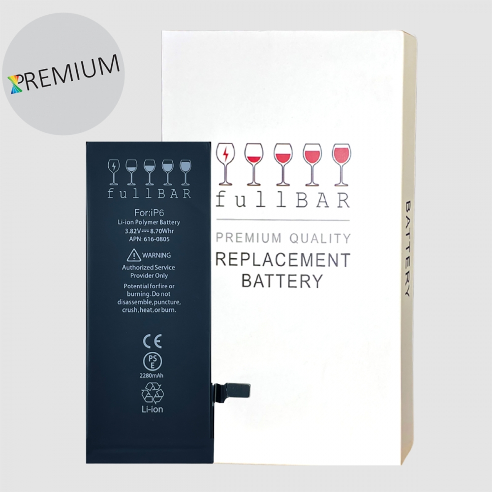 FULLBAR Premium Quality Replacement Battery for iPhone 6 Extended Capacity 2280mAh