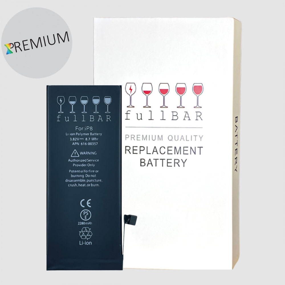 FULLBAR Premium Quality Replacement Battery for iPhone 8 Extended Capacity 2280mAh