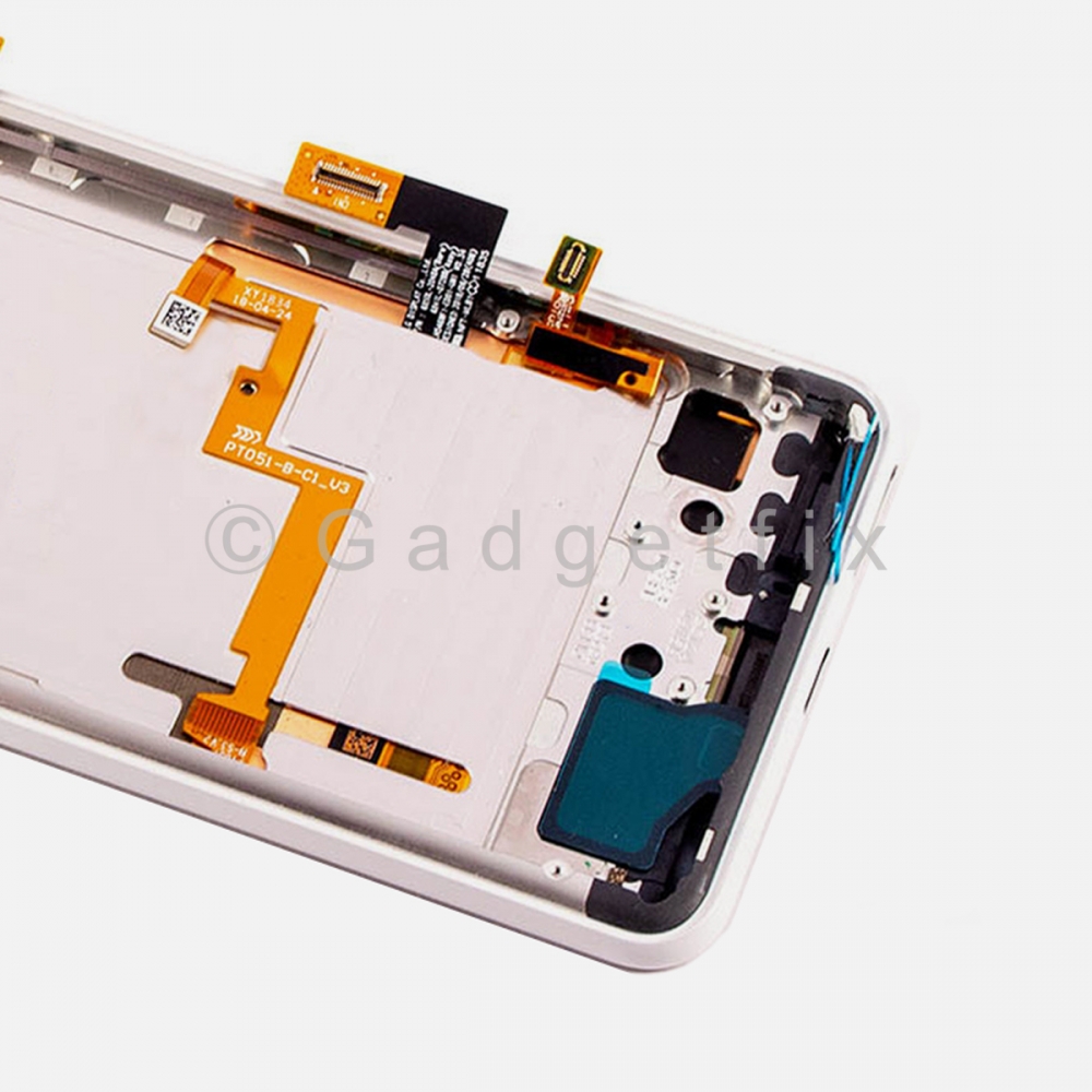 White OLED Display LCD + Touch Screen Digitizer + Frame For Google Pixel 3