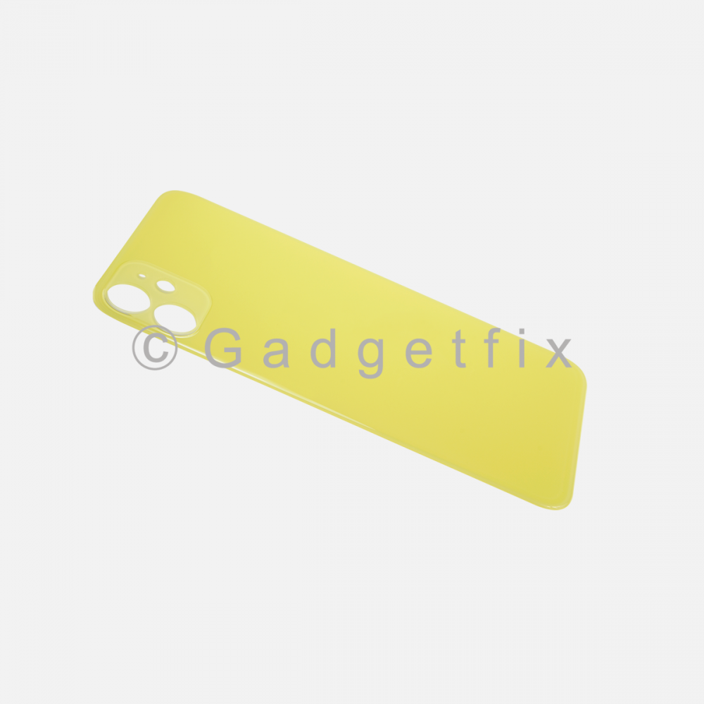 Yellow Rear Back Cover Battery Door Glass For Iphone 11 (Large Camera Hole)
