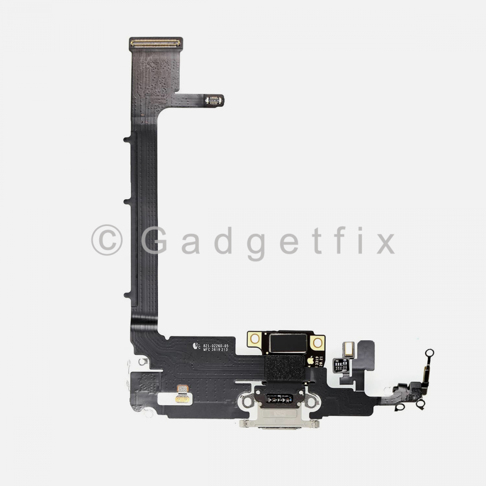 Silver Lightning Charging Port Flex Cable w/ Daughter Board For Iphone 11 Pro Max