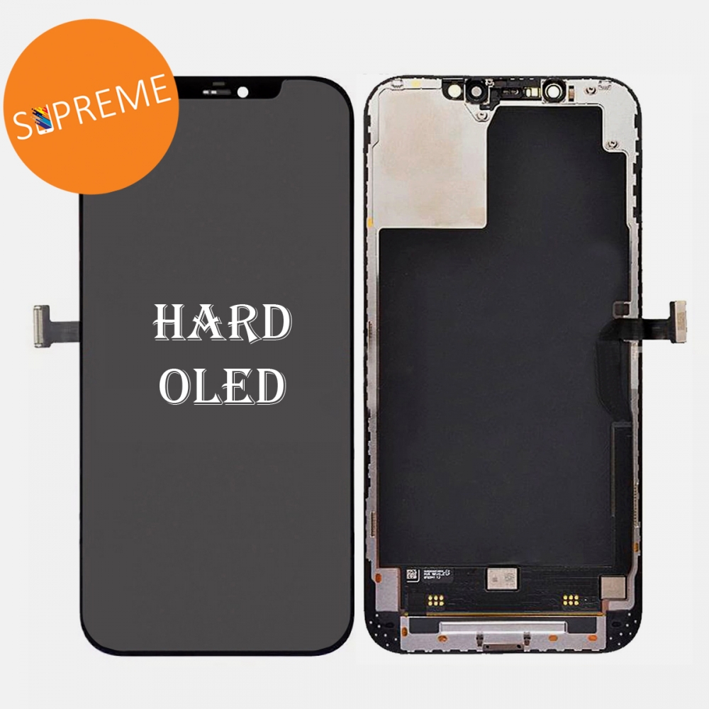 Supreme Hard OLED Iphone 12 Pro Max Display Touch Screen Digitizer + Frame (Support iOS 16)