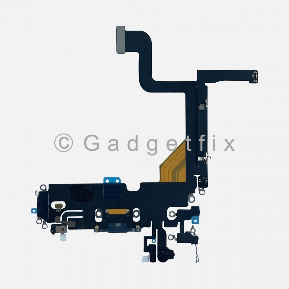 Dock charging flex cable for use with the iPhone 13 Pro Max (Blue)