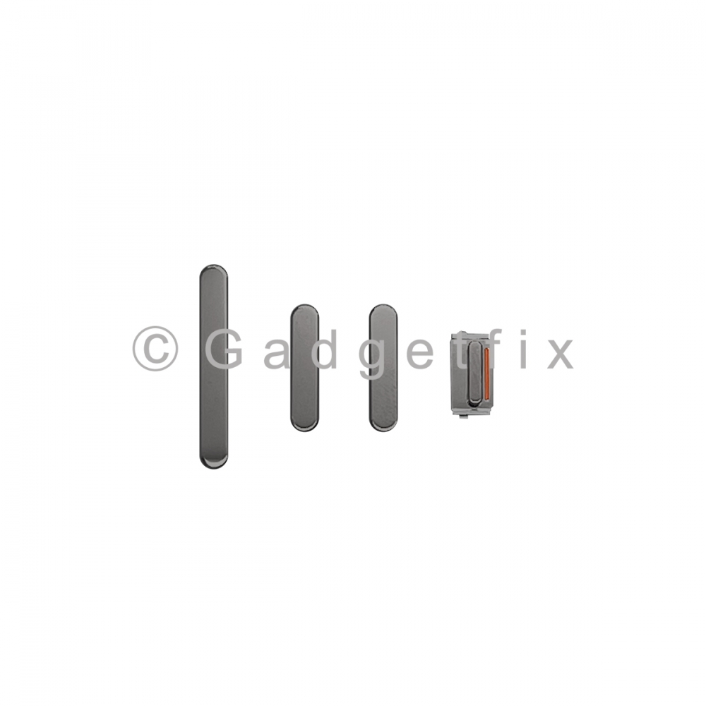 Graphite Side Button Sets Power Volume Mute Replacement For iPhone 13 Pro | 13 Pro Max
