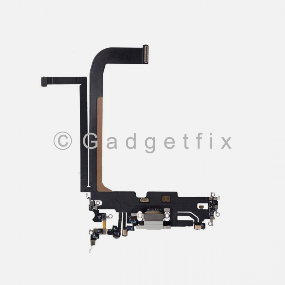 Silver Lightning Charger Charging Port Dock Connector Flex Cable For iPhone 13 Pro Max