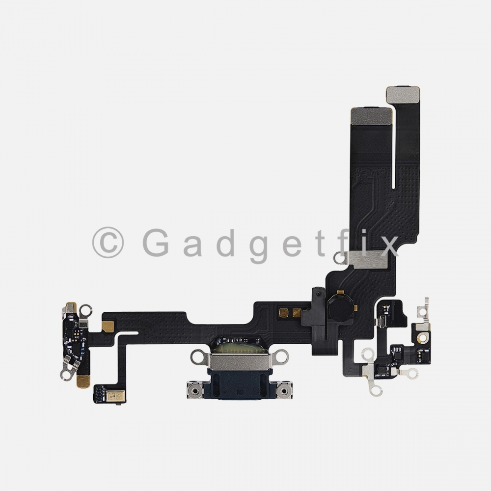 Blue Charging Port Dock Connector Flex Cable w/ Daughter Board For iPhone 14