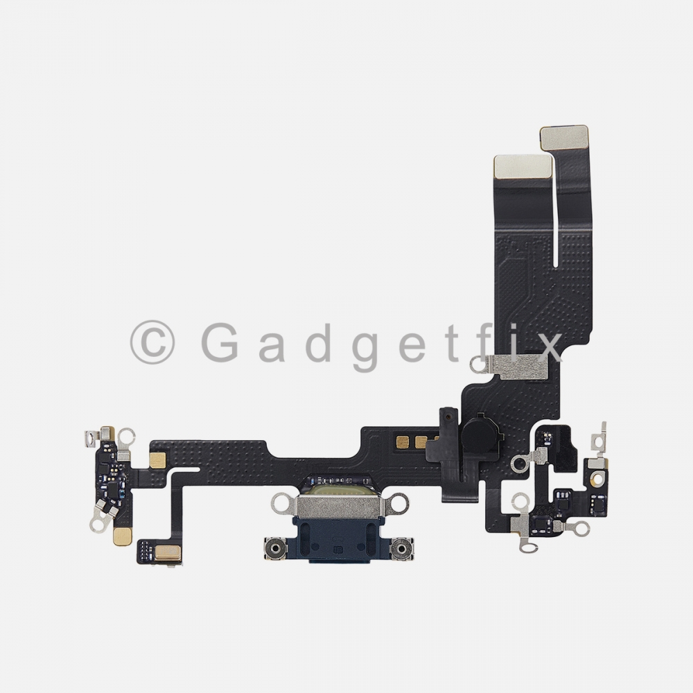 Midnight Charging Port Dock Connector Flex Cable w/ Daughter Board For iPhone 14