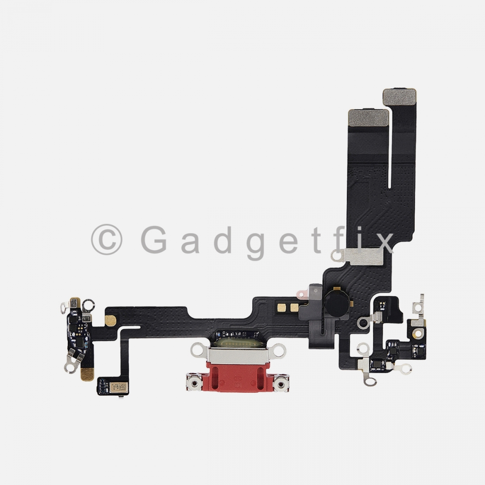 Red Charging Port Dock Connector Flex Cable w/ Daughter Board For iPhone 14