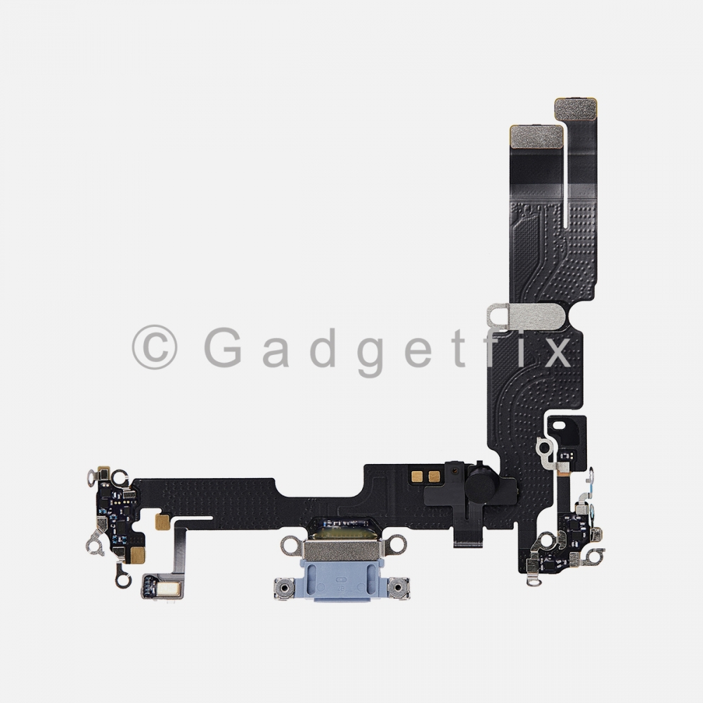 Blue Charging Port Dock Connector Flex Cable w/ Daughter Board For iPhone 14 Plus