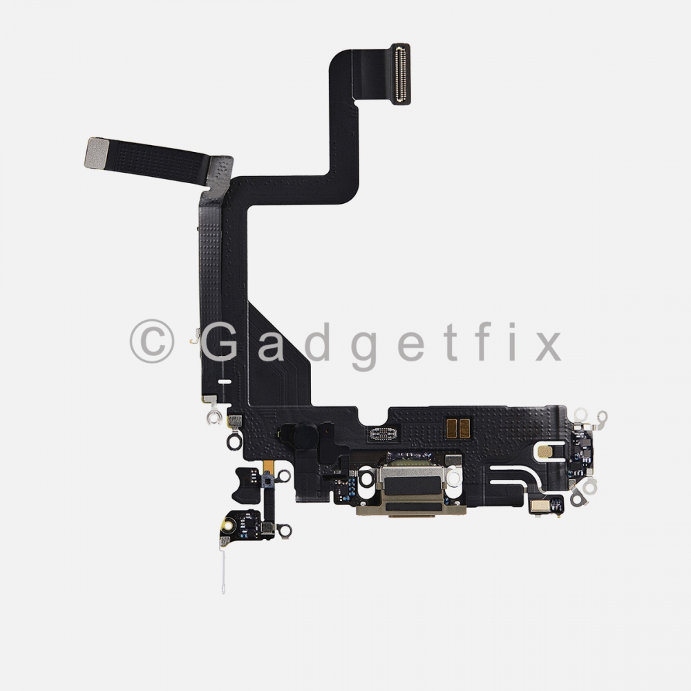 Gold Charging Port Dock Connector Flex Cable w/ Daughter Board For iPhone 14 Pro