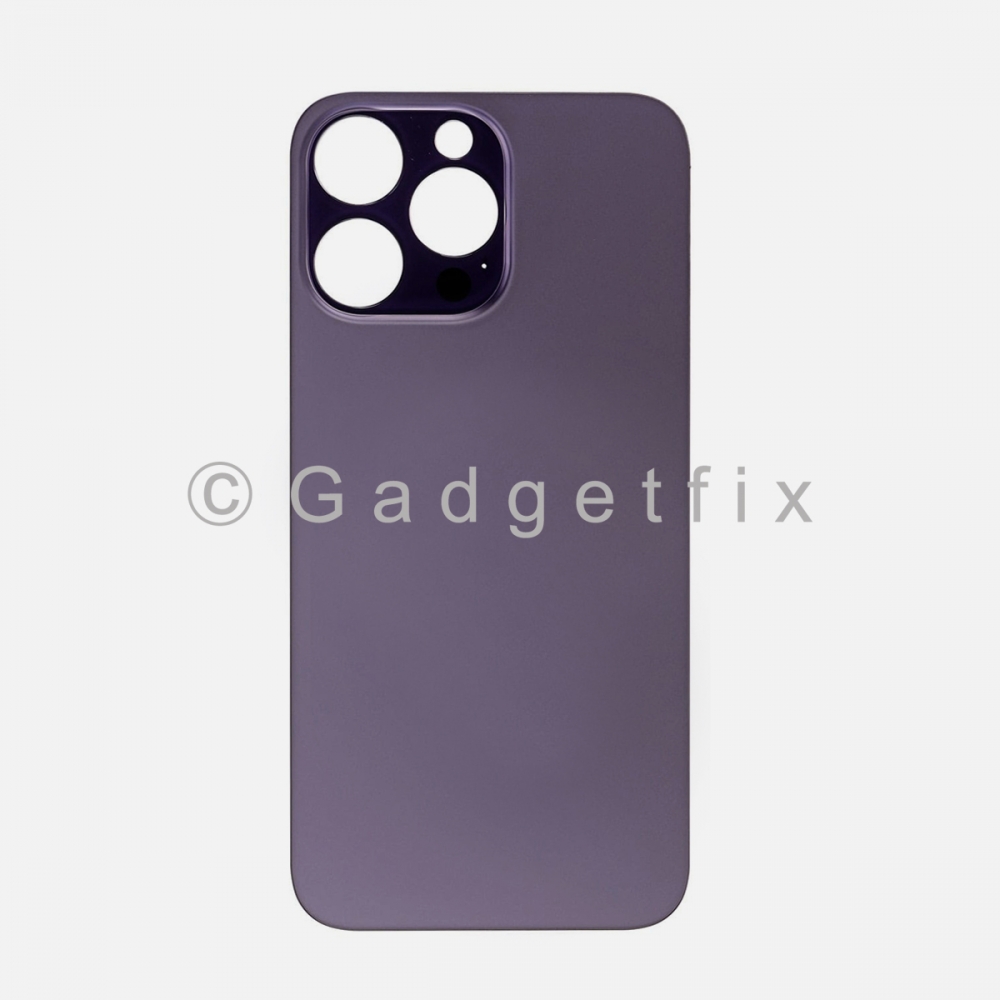 Purple Back Cover Glass for iPhone 14 Pro with Large Camera Hole