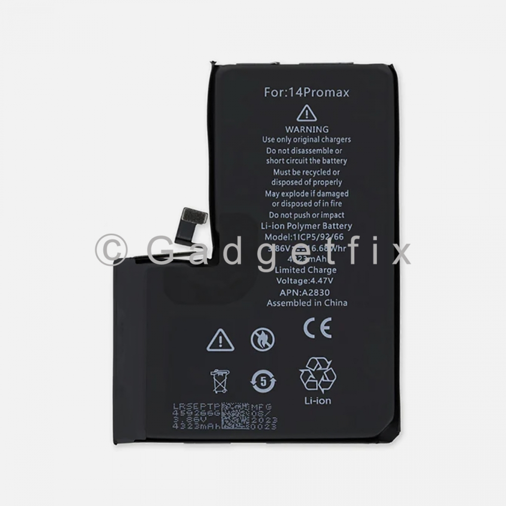 Replacement Battery A2830 for iPhone 14 Pro Max Capacity 4323mAh (No Welding Required)