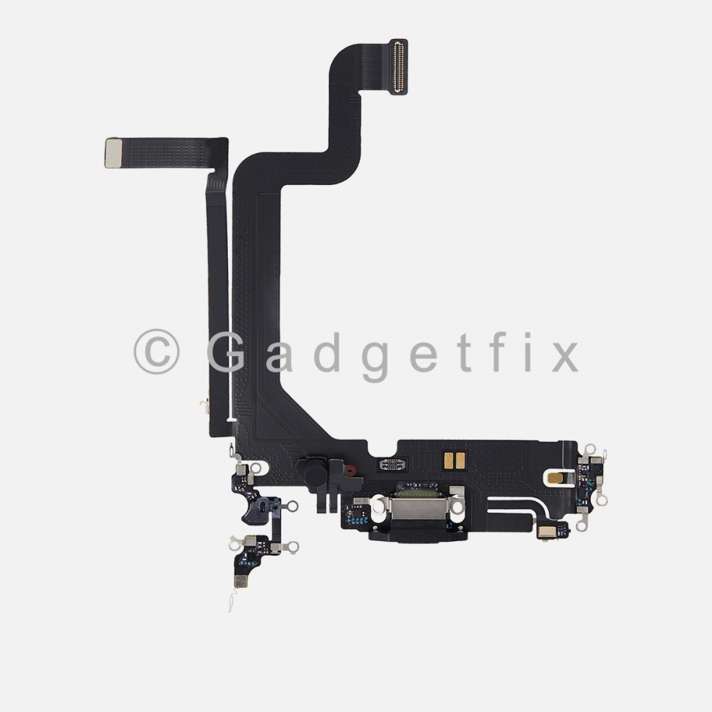 Black Charging Port Dock Connector Flex Cable w/ Daughter Board For iPhone 14 Pro Max