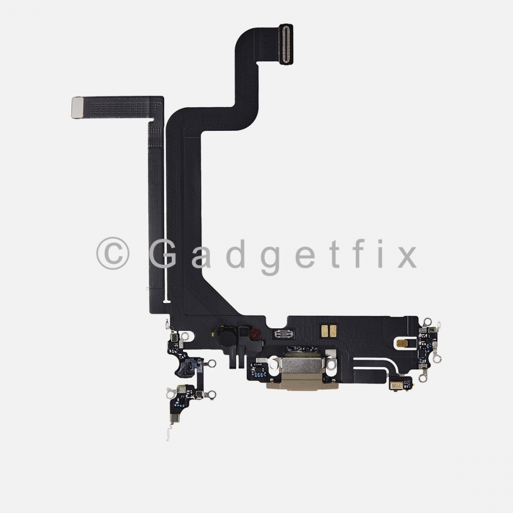 Gold Charging Port Dock Connector Flex Cable w/ Daughter Board For iPhone 14 Pro Max