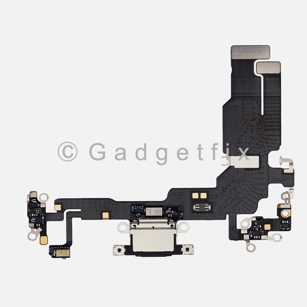 Black Charging Port Dock USB-C Connector Flex Cable For iPhone 15