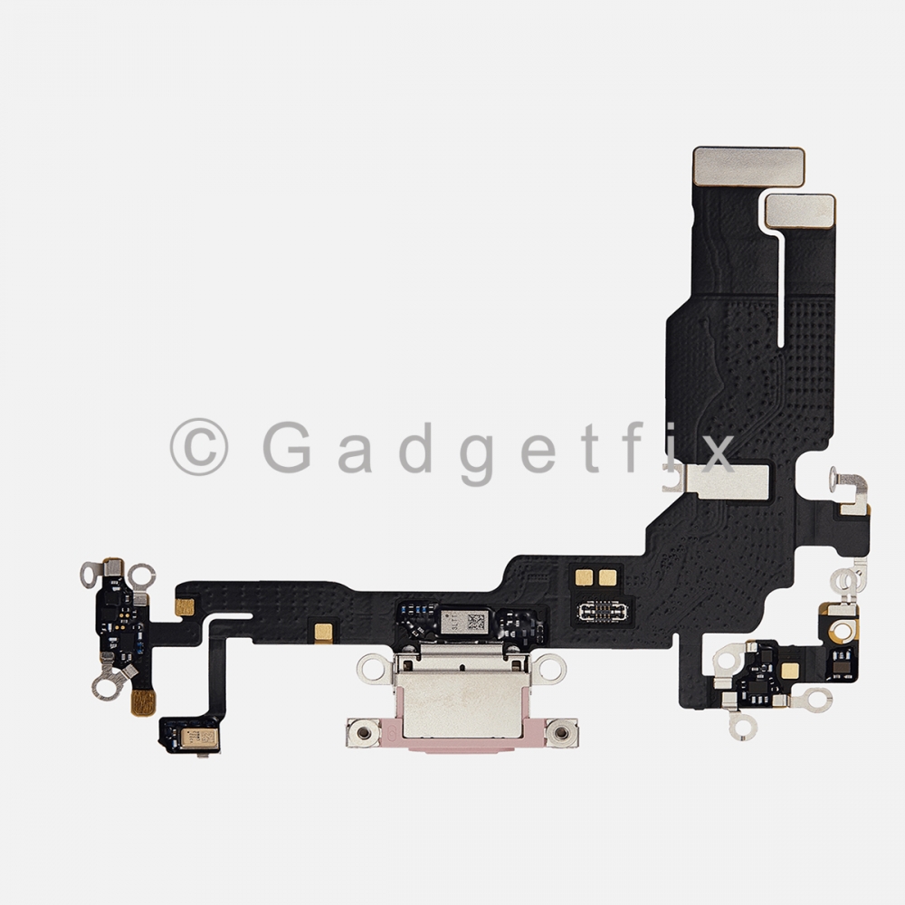 Pink Charging Port Dock USB-C Connector Flex Cable For iPhone 15