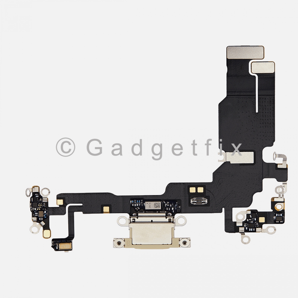 Yellow Charging Port Dock USB-C Connector Flex Cable For iPhone 15