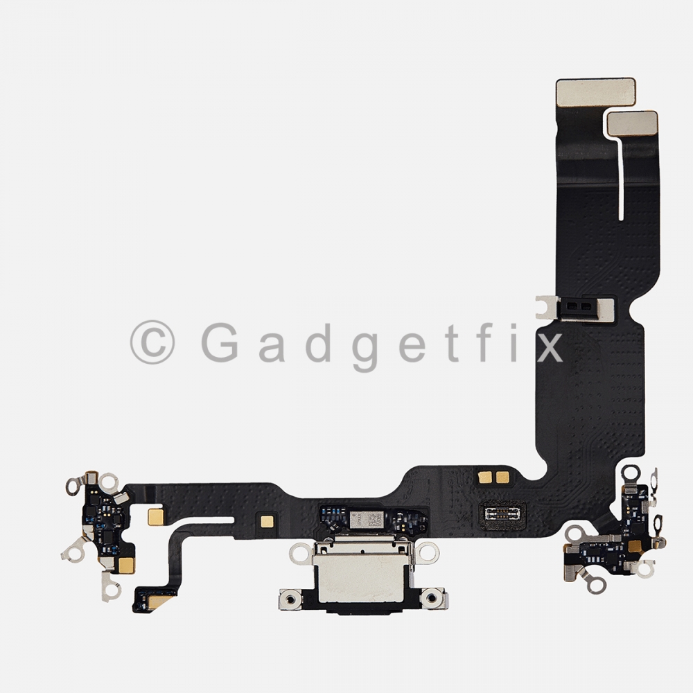 Black Charging Port Dock USB-C Connector Flex Cable For iPhone 15 Plus