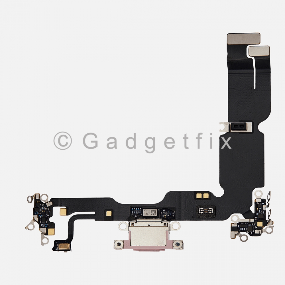 Pink Charging Port Dock USB-C Connector Flex Cable For iPhone 15 Plus
