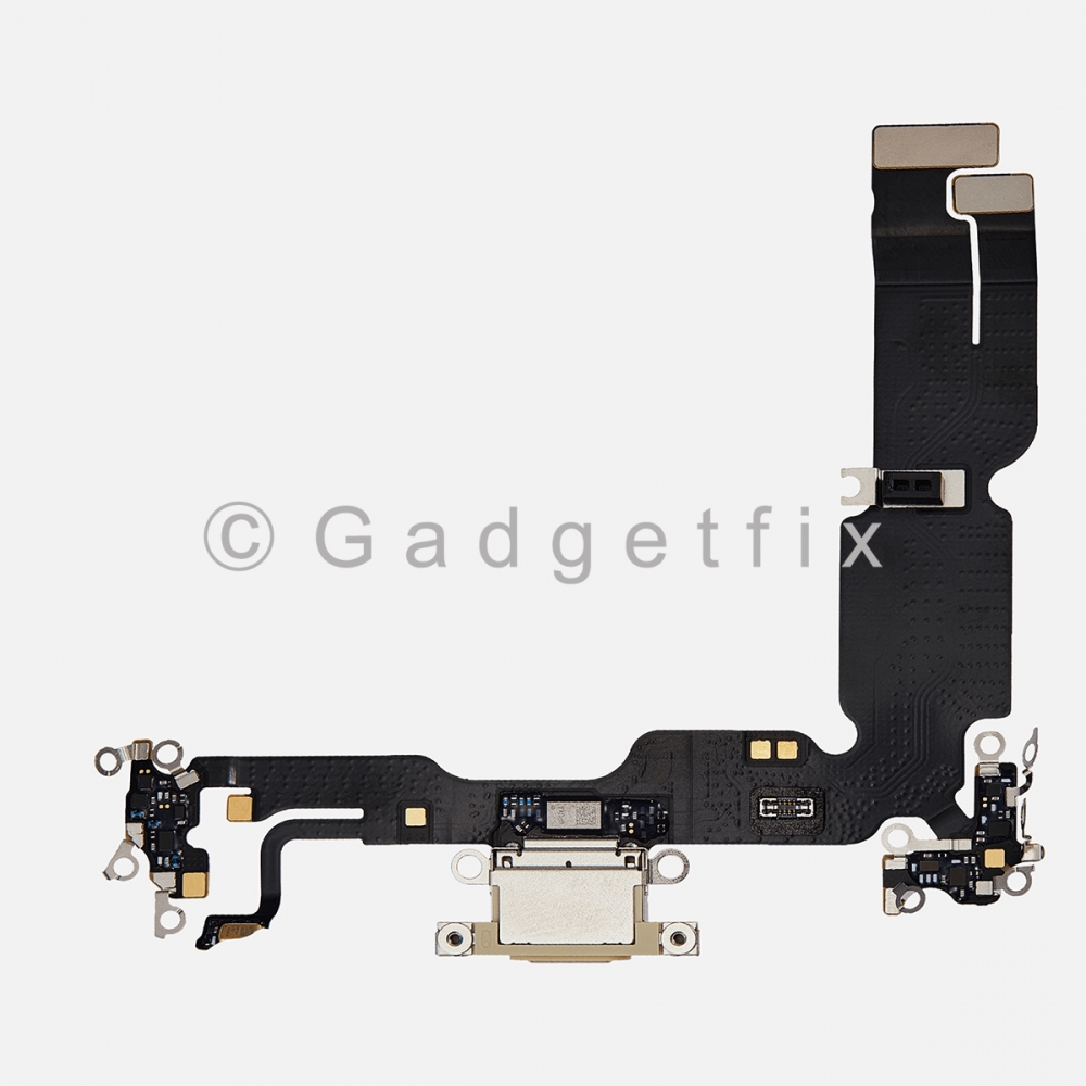  Yellow Charging Port Dock USB-C Connector Flex Cable For iPhone 15 Plus