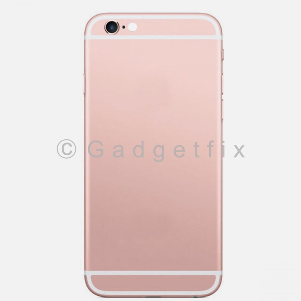Rose Gold Battery Back Door Cover + Camera Lens + Buttons + Sim Tray For Iphone 6S