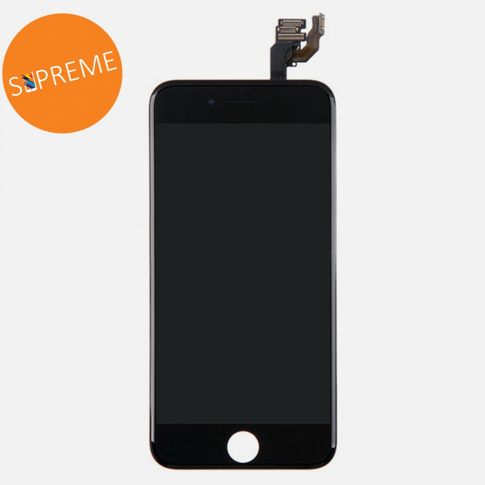 Supreme Black LCD Display Touch Digitizer Screen + Steel Plate for iphone 6