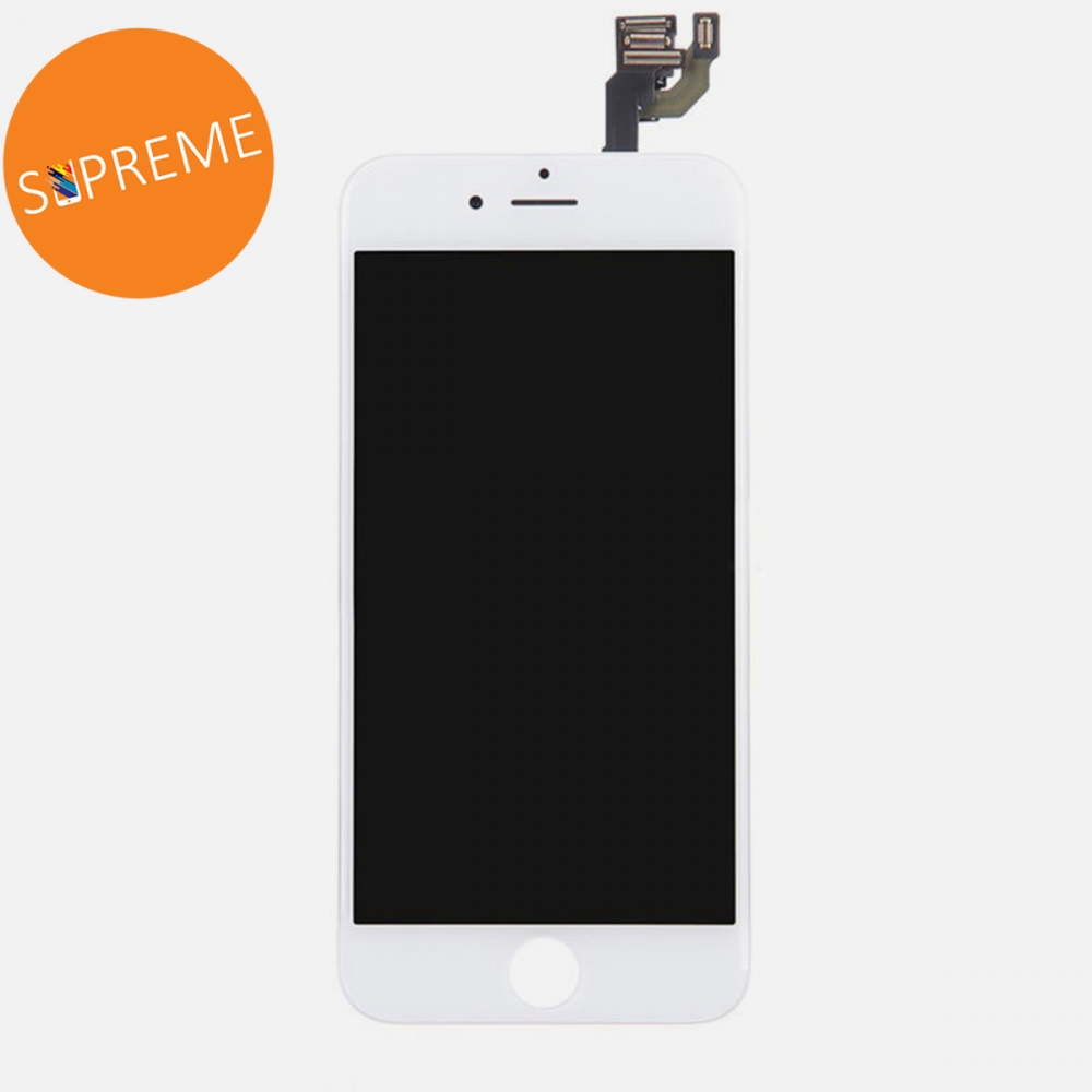 Supreme White LCD Display Touch Digitizer Screen + Steel Plate for iphone 6