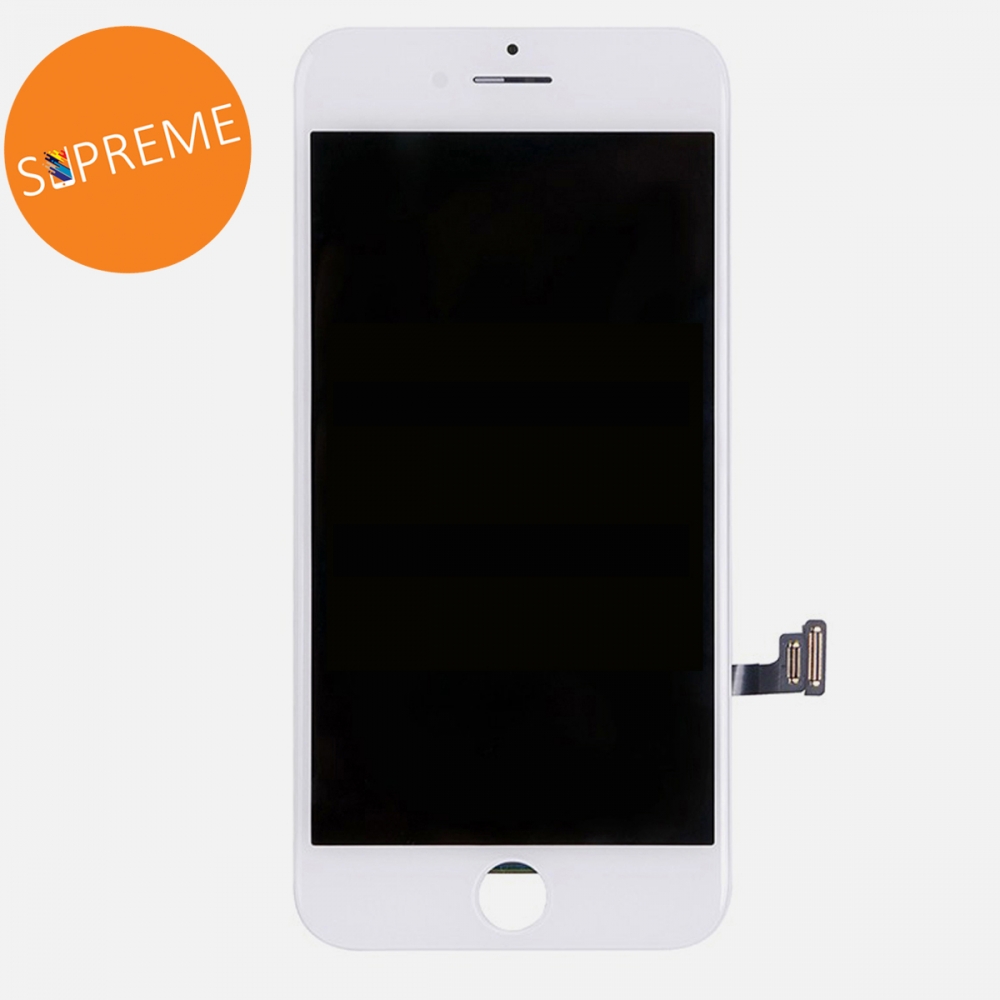 Supreme White LCD Display Touch Digitizer Screen + Steel Back Plate for iphone 7