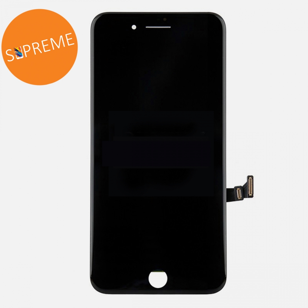 Supreme Black LCD Display Touch Digitizer Screen + Steel Plate for iphone 8 Plus