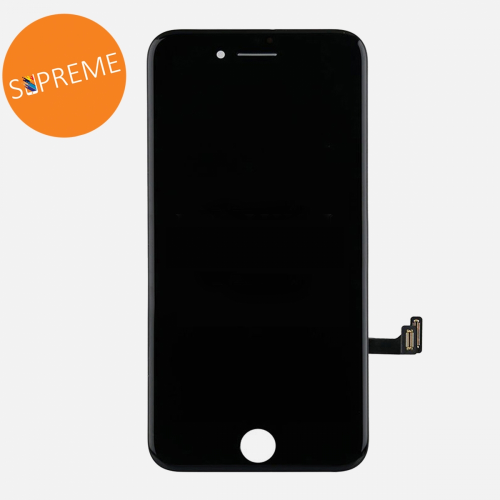 Supreme Black LCD Display Touch Digitizer Screen + Steel Back Plate For iPhone 8 | SE 2020