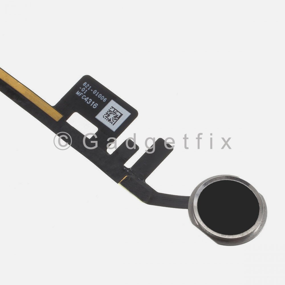 Black Home Button Key Fingerprint Scanner Flex Cable Connector For iPad 6 6th Gen 2018