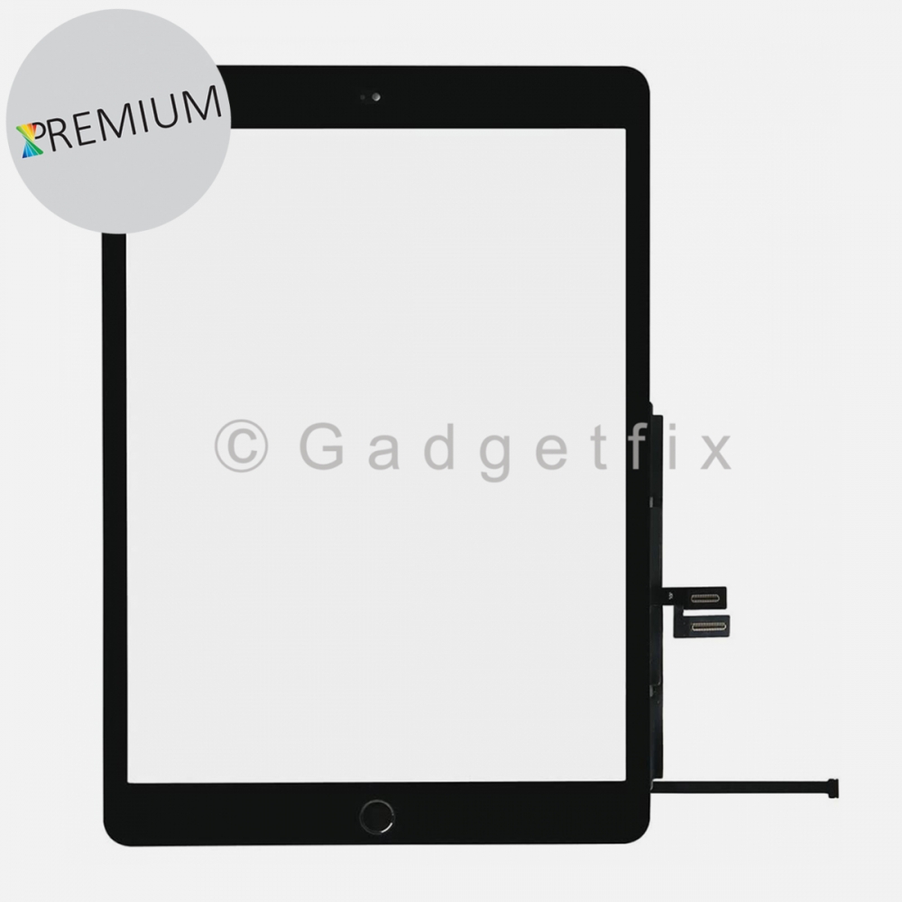 Premium Black Touch Screen Digitizer Home Button For iPad 9 10.2"