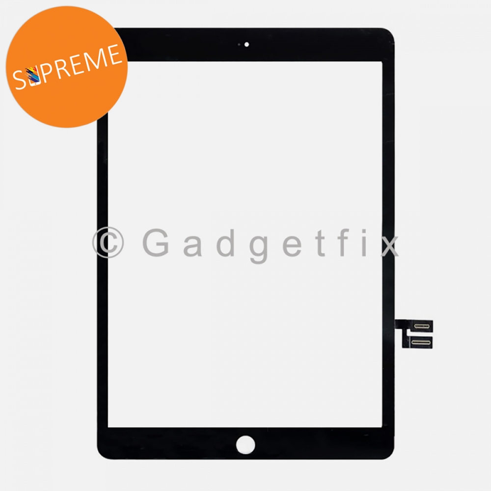 Supreme Black Touch Screen Digitizer + Adhesive For iPad 7 | iPad 8 10.2"