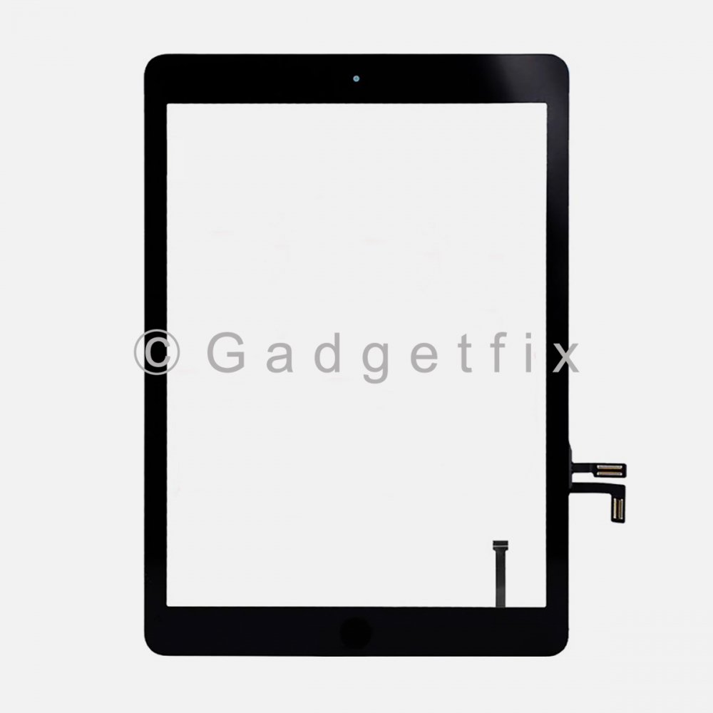 Black Touch Screen Digitizer Glass Home Button Replacement Parts For iPad Air 