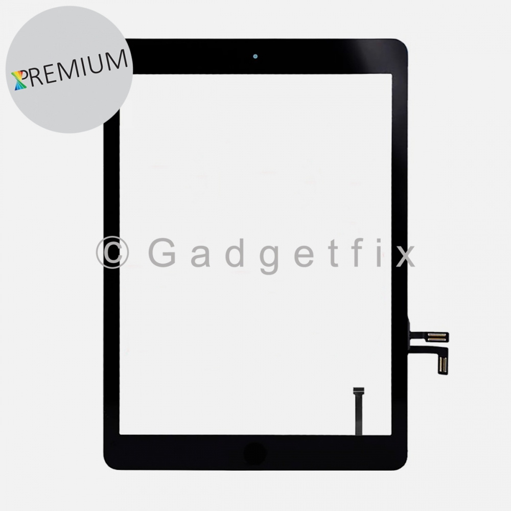 Premium Black Touch Screen Digitizer W/ Copper Film + Home Button Replacement For iPad Air 