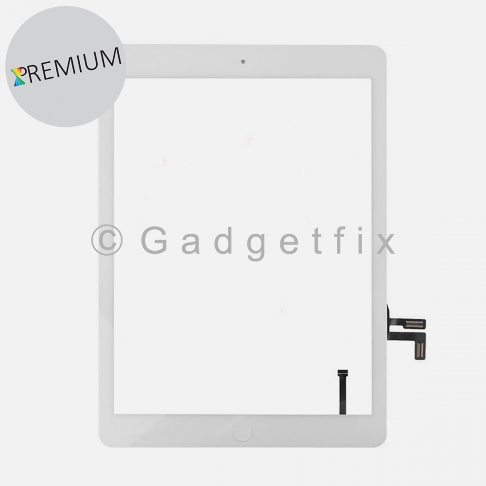 Premium White Touch Screen Digitizer W/ Copper Film + Home Button Replacement For iPad Air 